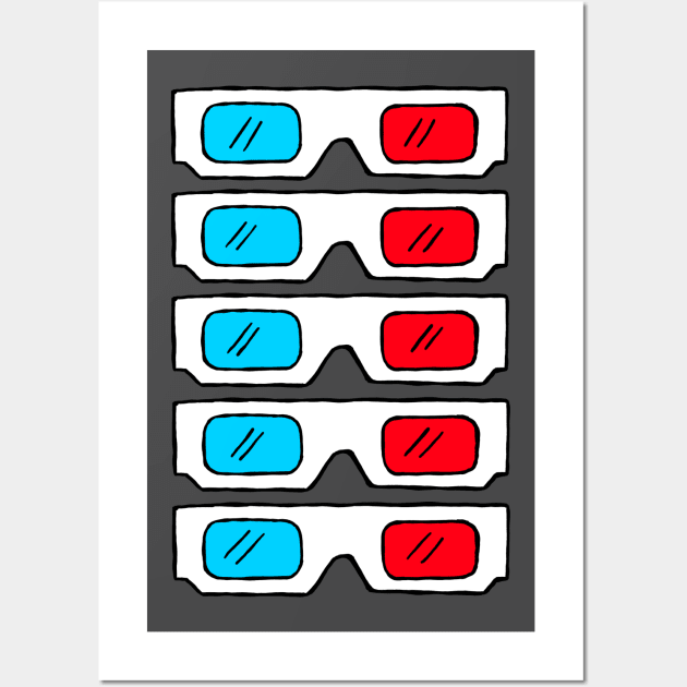 3D Glasses Wall Art by chawlie